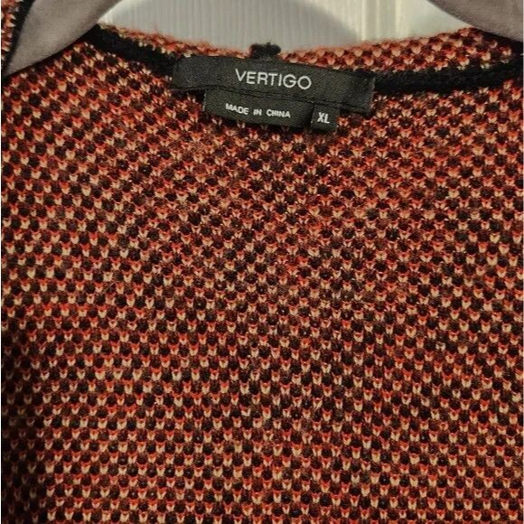 Vertigo Paris Size XL Black Floral Paisley Print Hooded Long Sweater Cardigan - Picture 4 of 5